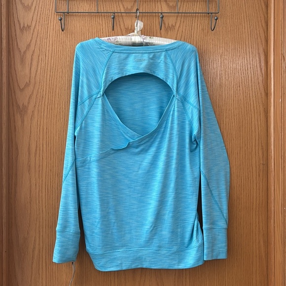 Calvin Klein Performance Long Sleeve Open Back Top- Size XL - Picture 2 of 6